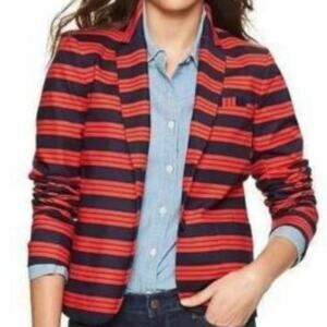 GAP Red and Navy Striped Blazer Size 18